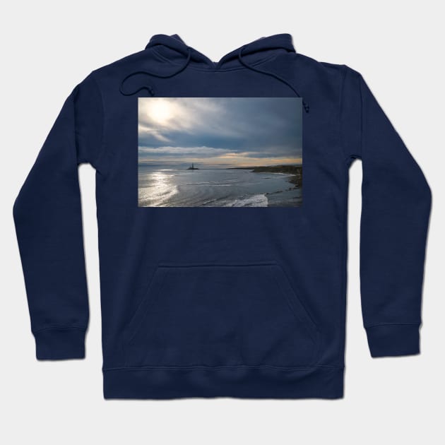 Overcast morning at St Marys Island Hoodie by Violaman